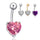 Love Heart Navel Buckle Ring Body Puncture Ornament Accessory Belly Dance  gold plated white zircon