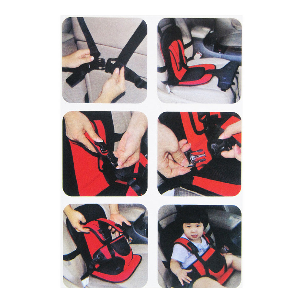 Multifunctional child car safety seat baby seat child safety seat belt chair   RED - Mega Save Wholesale & Retail - 3