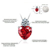 CYW explosion models genuine 925 sterling silver necklaces red crystal pendant female models Valentines Day gifts