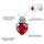 CYW explosion models genuine 925 sterling silver necklaces red crystal pendant female models Valentines Day gifts