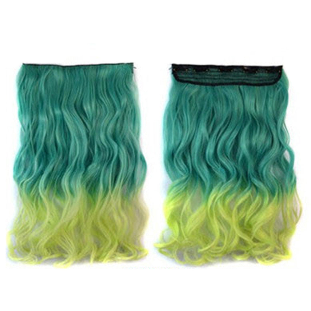 Hair Extension Long Curled Hair Gradient Ramp Wig 24