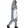 Unisex Adult Pajamas  Cosplay Costume Animal Onesie Sleepwear Suit    zebra - Mega Save Wholesale & Retail