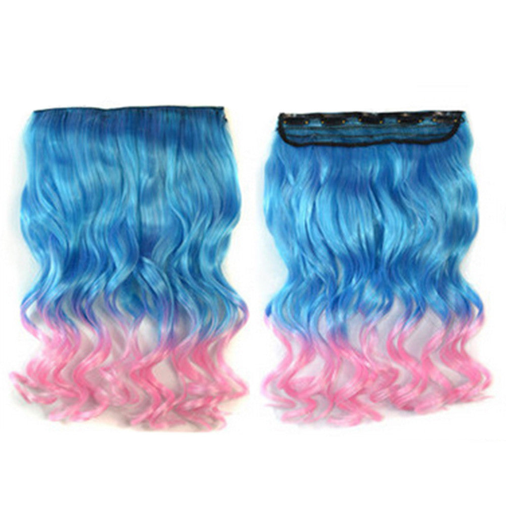 Hair Extension Long Curled Hair Gradient Ramp Wig 28