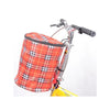 New Bike Bicycle Front Folded Handlebar Canvas Storage Basket Carrier Red - Mega Save Wholesale & Retail - 1
