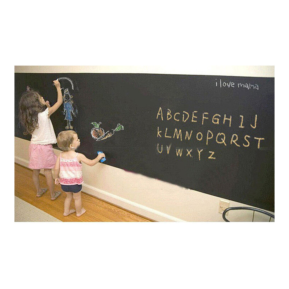 Chalk Board Sticker Wall Black Board Blackboard Vinyl Wall Sticker 45x200cm 5 Chalks - Mega Save Wholesale & Retail - 1