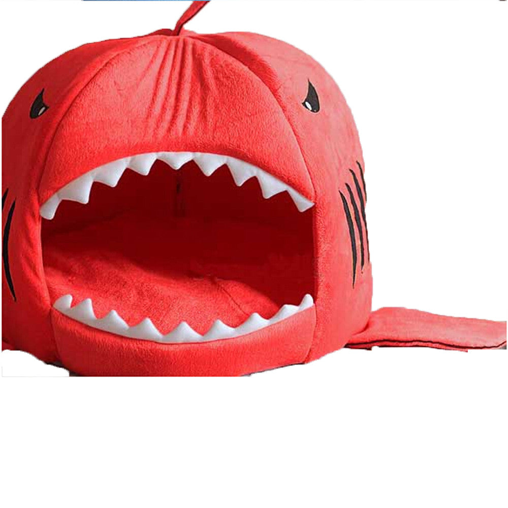 Shark Mouth Shape Pets House Bed For Dog Cat Small Blue - Mega Save Wholesale & Retail - 2