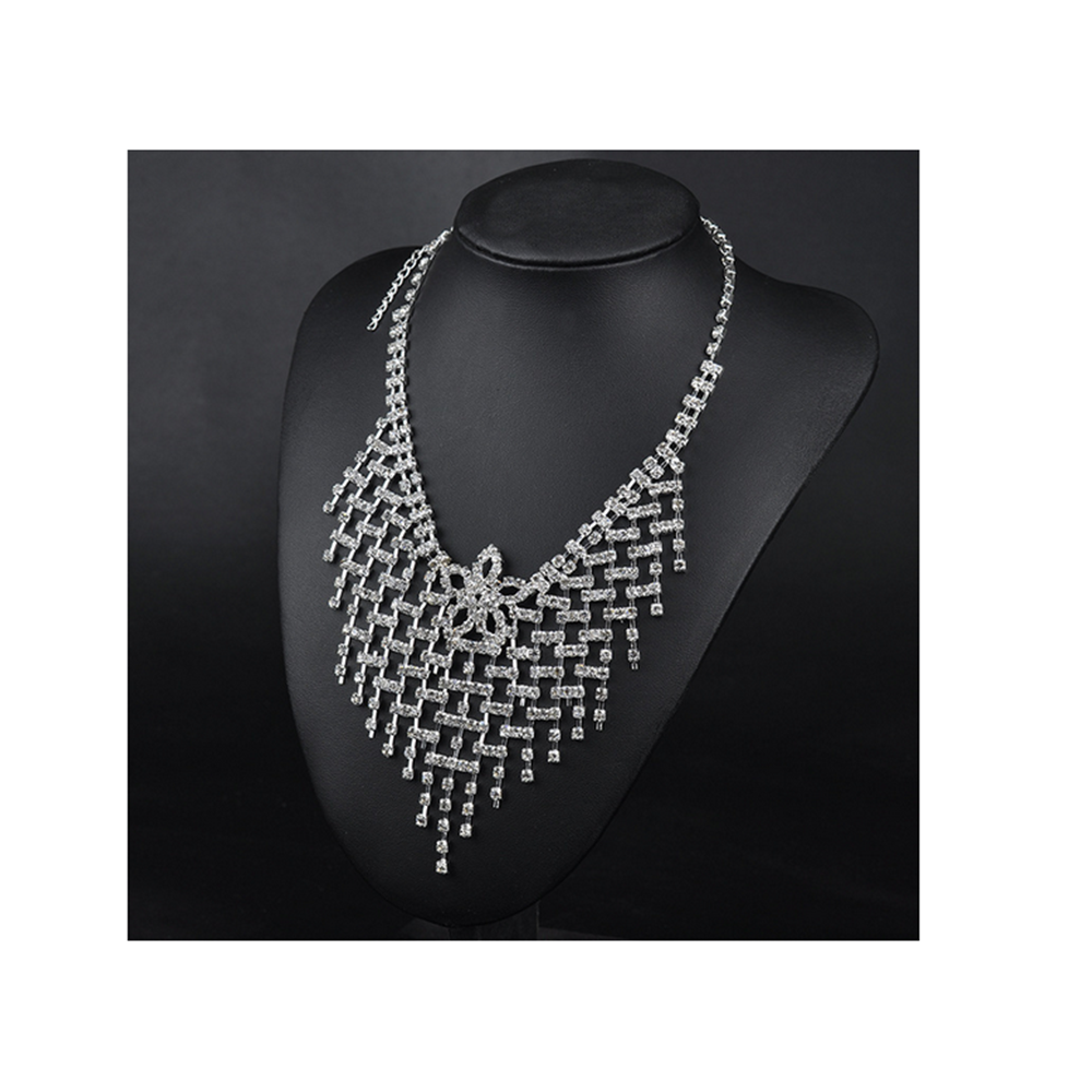Bride Suit Whole Website First Publication Wedding Dress Zircon Ornament Luxurious Necklace Evening Banquet Wedding Necklace Suit Necklace - Mega Save Wholesale & Retail