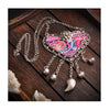 National Embroidery Miao Silver Pendant Old Miao Embroidery Manual Vintage Oranment Necklace Pendant Heart Shape - Mega Save Wholesale & Retail - 2
