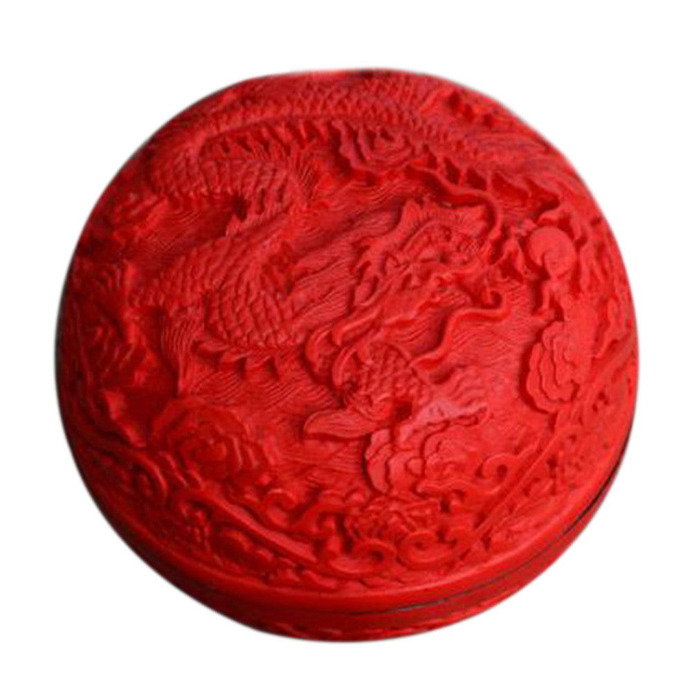 Carved Lacquerware Small Jewelry Box single dragon - Mega Save Wholesale & Retail - 1