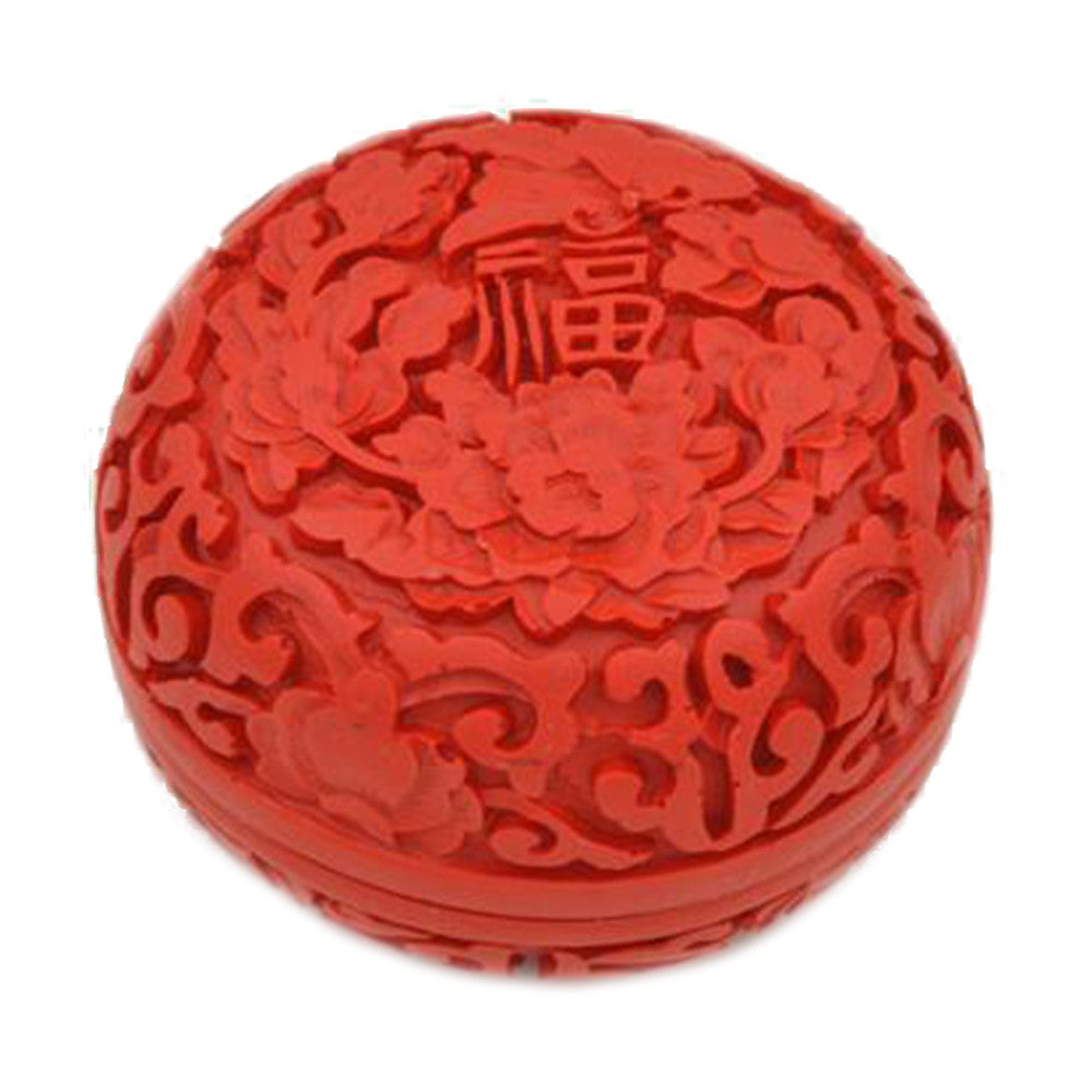 Carved Lacquerware Small Jewelry Box high happy character - Mega Save Wholesale & Retail - 1