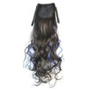 Curled Horsetail Highlights Gradient Ramp Wig    black to sapphire 2HBULE2#