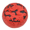 Carved Lacquerware Small Jewelry Box black dragon - Mega Save Wholesale & Retail - 1