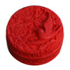 Carved Lacquerware Small Jewelry Box flower & bird - Mega Save Wholesale & Retail - 1