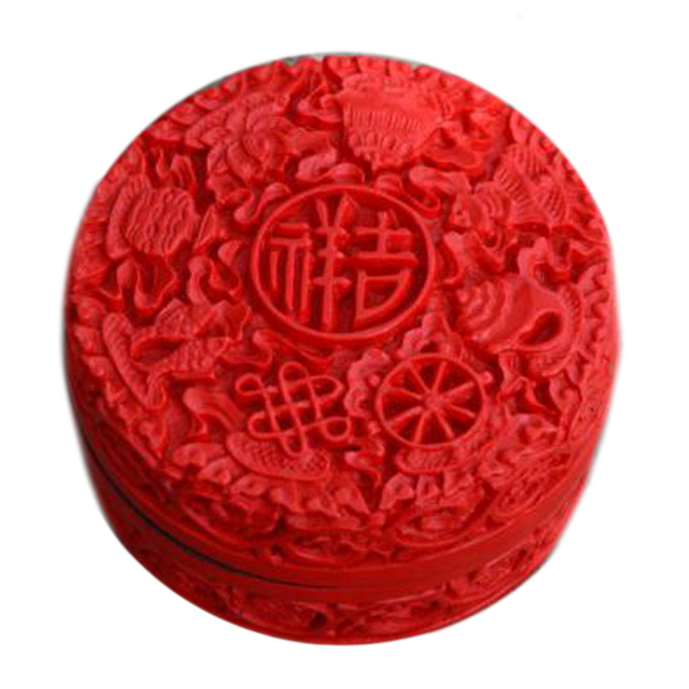 Carved Lacquerware Small Jewelry Box good luck - Mega Save Wholesale & Retail - 1