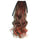Curled Horsetail Highlights Gradient Ramp Wig    light brown with bright red 2M30HRED#