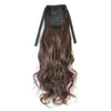 Curled Horsetail Highlights Gradient Ramp Wig    dark brown with yellow 2M33HZS#