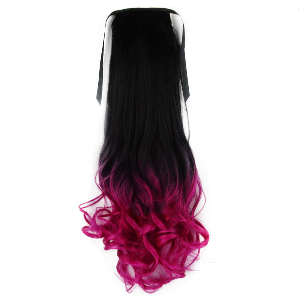 Gradient Ramp Horsetail Wig Lace-up Double Colors   13# - Mega Save Wholesale & Retail