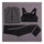 Woman Running Sports Fitness Yoga Clothes 3pcs Set    dark grey   S