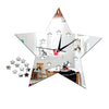 Living Room Silent Wall Clock Five-pointed Star Sticking   silver:30*23cm - Mega Save Wholesale & Retail