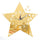 Living Room Silent Wall Clock Five-pointed Star Sticking   golden:30*30cm - Mega Save Wholesale & Retail