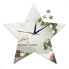 Living Room Silent Wall Clock Five-pointed Star Sticking    silver:30*30cm - Mega Save Wholesale & Retail