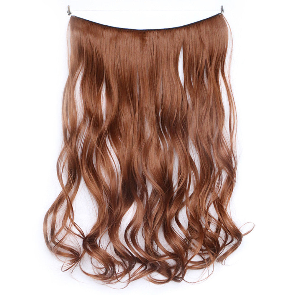 The new wig manufacturers wholesale hair extension fishing line hair extension piece piece long curly hair wig piece foreign trade explosion models in Europe and America  30J - Mega Save Wholesale & Retail - 1