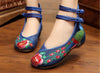 Chinese Embroidered Shoes Women Ballerina  Cotton Elevator shoes Double Pankou R