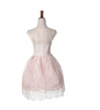 Volle Spitze Eingebauten Tutu Ausgestellt Party Ball Cocktail Midi Kleid Für