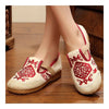 Flax Embroidered Old Beijing Cloth Shoes   red