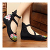 Old Beijing Cloth Embroidered Shoes Round Toe
