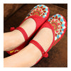 Old Beijing Cloth Embroidered Shoes Flat Casual Chromatic flowers Dancing ballet