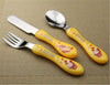 The First Cutlery Set Knife Fork Spoon Kids Toddler Mealtime Happy Day Metal