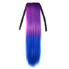 55cm Colorful Horsetail Ponytail Straight Gradient Hair extension Cosplay party
