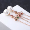 Necklace Artificial Diamond and Pearl Necklace Set GREEN