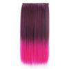 Long Straight Bundles 60cm 23.62" Gradient color hair extension piece 5  clip