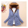 Femme Manches Longues Coton Manteau Faux Agneau Laine