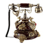 Vintage Antique Retro Caller ID Handset Desk wood Telephone Hand free Peacock A