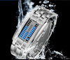 Resistente Al Agua Creativo Fecha Digital Led Luminoso Acero Hombre de Mujer