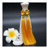 Long Tassel Ice Silk Earrings National Style Dancing   yellow