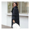 Middle Long Down Coat Woman Casual Coat   black