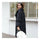 Middle Long Down Coat Woman Casual Coat   black