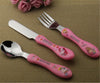 The First Cutlery Set Knife Fork Spoon Kids Toddler Mealtime Happy Day Metal