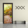 Neuf 3d Diy PVC Imperméable Porte Autocollant Mural Pierres Rue Qd055