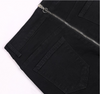 Womens Denim Zip Open Back Distressed High Waist Skinny Jeans Trousers Pants