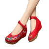 Vif Phoenix Brodé Chaussures Chaussures à Talon Haut Femme Chiffon Chaussures