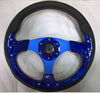 13in Alloy Auto Comfortable grip Steering Wheel Racing sport Style Blue Color