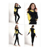 S012 S013 S014 S015 One-piece Diving Suit Surfing Wetsuit   yellow   XXS