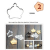 Stainless Steel Cookie Cutter Mold + Appropriate Cookie Spray/Brush Pattern 2# C