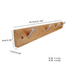 Puerta Pared Soporte Roble Madera Maciza Cinc Níquel 4 Fijo Ganchos