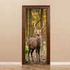 Door Sticker New 3D DIY PVC Waterproof  Door Wall Mural Deer qd059